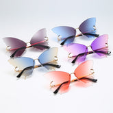 Butterfly Rimless Sunglasses